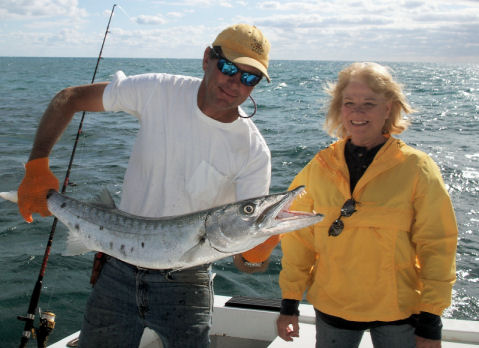 Barracuda caught and released fishing Key West on charter boat Southbound