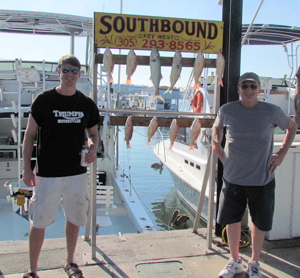Snappers caught and released fishing Key West on charter boat Southbound from Charter Boat Row Key West