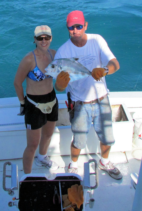 african pompano caught in Key West fishing on charter boat Southbound
