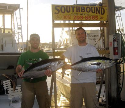 Black Fin Tuna caught fishing Key West on Charter Boat Southbound