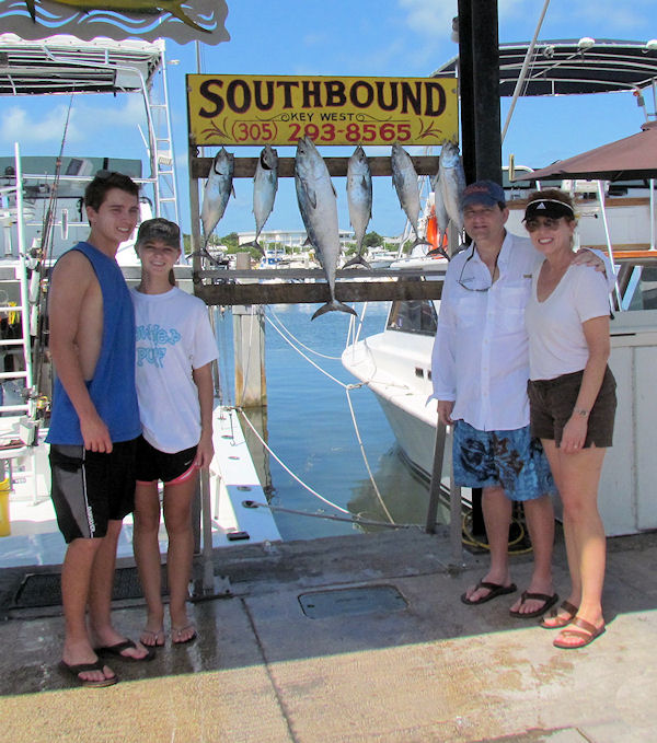 Bonitos caught in Key West fishing on charter boat Southbound from Charter Boat Row