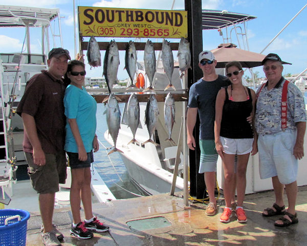 Black Fin Tuna caught fishing Key West on charter boat Southbound from Charter Boat Row Key West