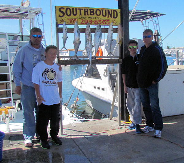 Kingfish and some Cero Mackerel caught fishing Key West on charter boat Southbound from Charter Boat Row Key West
