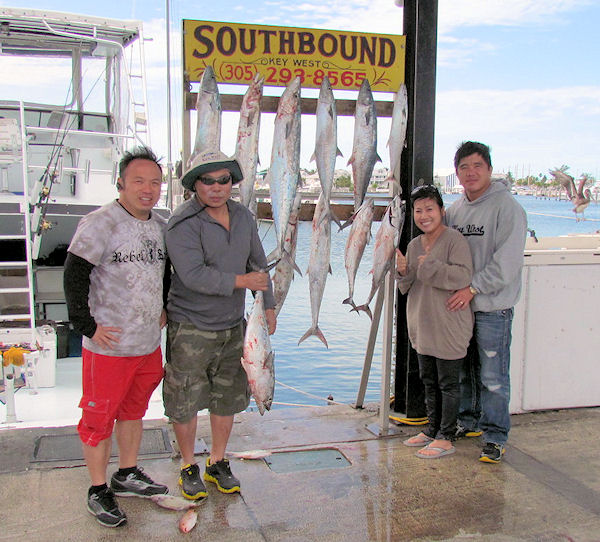 Kingfish caught fishing Key West on charter boat Southbound from Charter Boat Row Key West