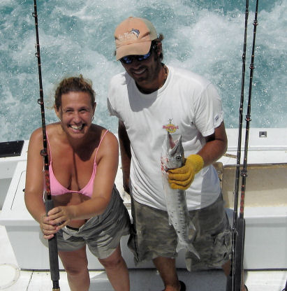 Barracuda caught fishing Key West Florida on charter boat Southbound