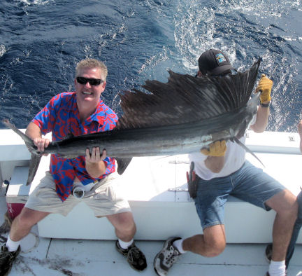 Sailfish caught fishing Key West on charter boat Southbound from Charter Boat Row