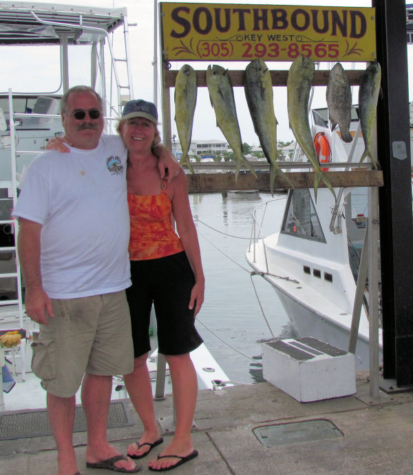 Dolphin caught in Key West fishing on charter boat Soutbhbound from Charter Boat Row Key West