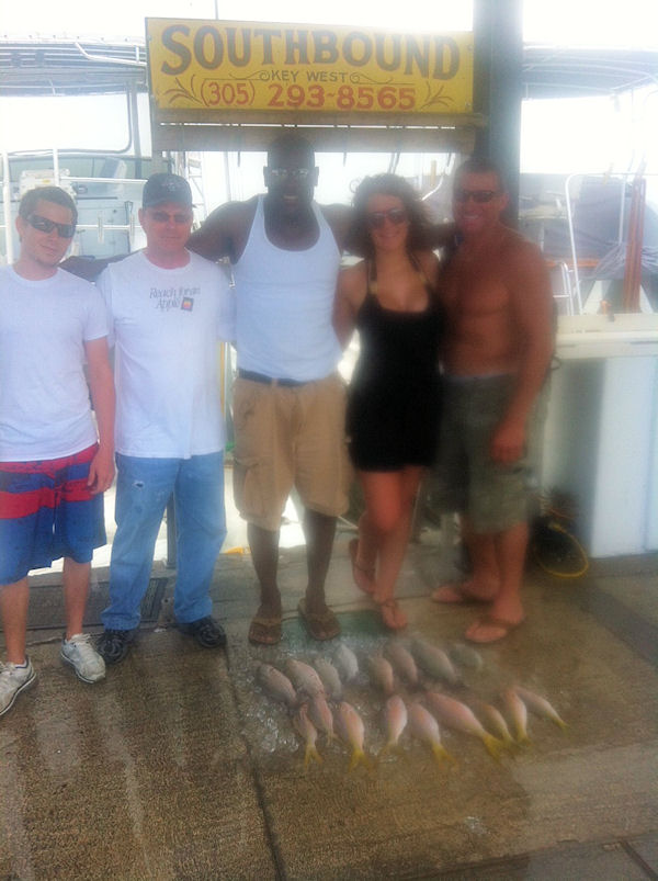 Yellow Tail Snapper caught in Key West fishing on charter boat Southbound from Charter Boat Row