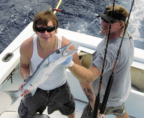Barracuda caught fishing Key West on charter boat Southbound from Charter Boat Row, Key West