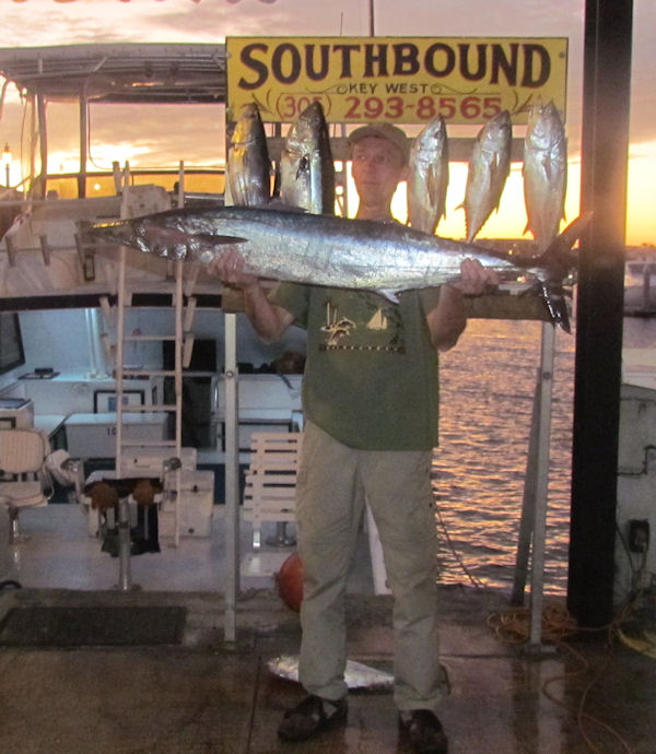 35lb Wahoo caught fishing in Key West on Charter Boat Southbound from Charter Boat Row Key West