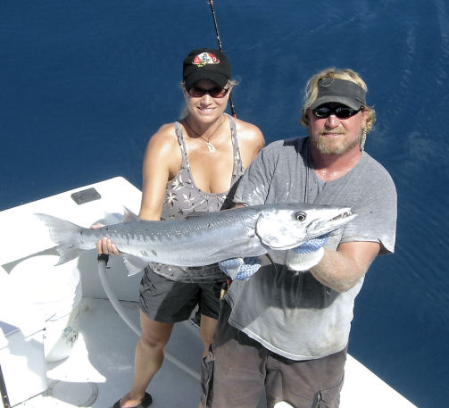 Barracuda caught fishing on Key West charter boat Southbound from Charter Boat Row Key West