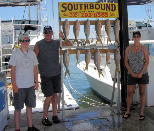 Yellow Tail Snapper caught fishing on Key West charter boat Southbound from Charter Boat Row Key West