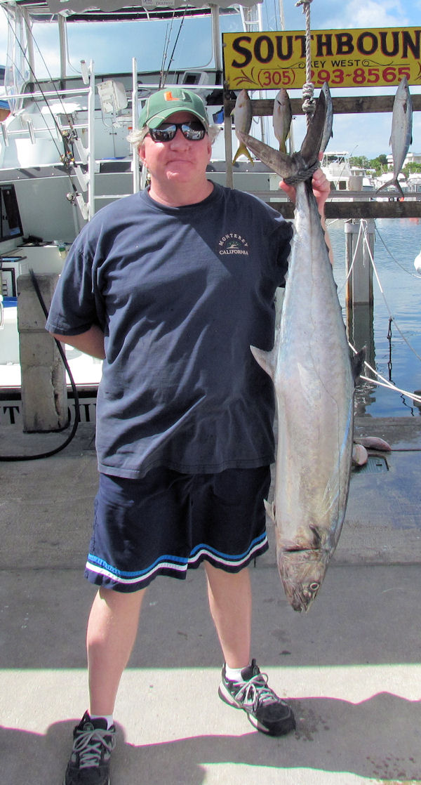 36 lb Kingfish Caught in Key West fishing on charter boat Southbound
