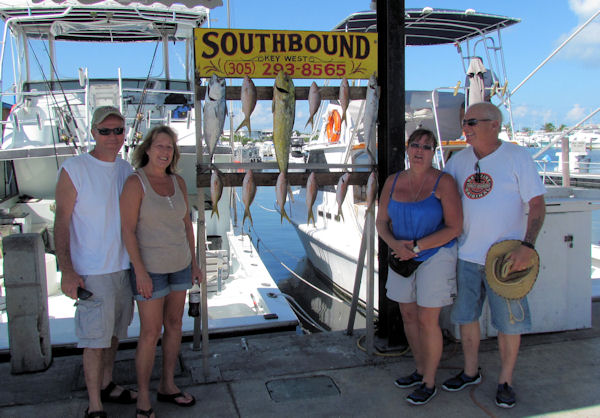 Yellow Tail Snapper and a nice Dolphin Caught in Key West fishing on charter boat Southbound