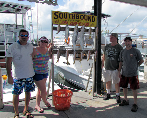 Snapper and Mackerels Caught in Key West fishing on charter boat Southbound