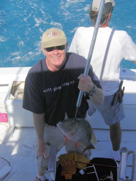 Nice Mutton snapper caughe in Key West fishing on charter boat Southbound from Charter Boat Row Key West