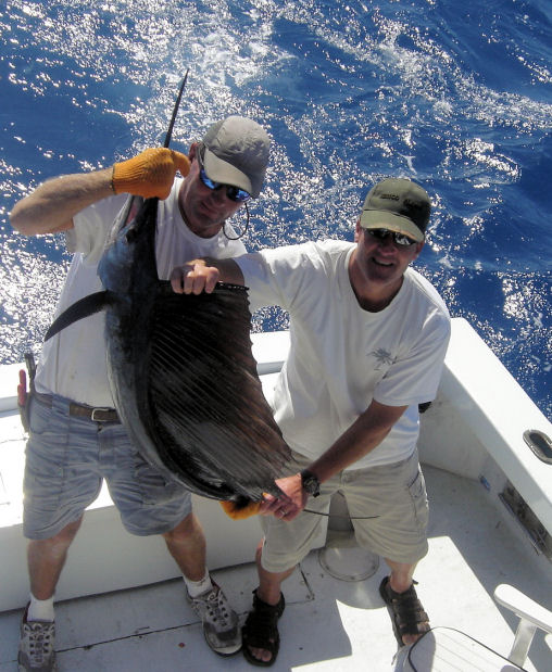 Sailfish caughe in Key West fishing on charter boat Southbound from Charter Boat Row Key West