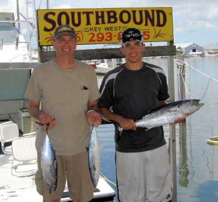 Bonitos caught fishing Key West, Florida on charter boat Southbound