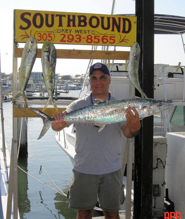 King fish caught deep sea fishing on Key West Charter fishing boat Southbound from Charter Boat Row, Key West