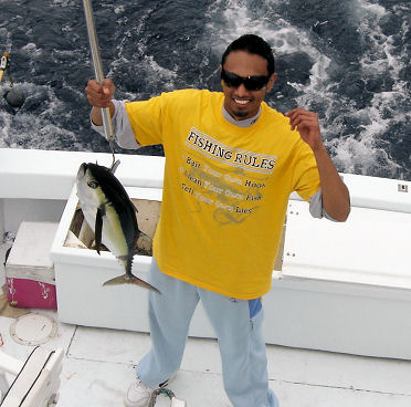 Black Fin Tuna caught deep sea fishing Key West, Florida on Key West Charter Boat Southbound from Charter Boat Row Key West