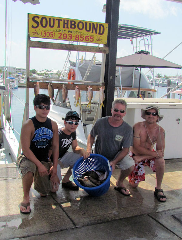 Yellow Tail and Gray Snapper caught in Key West fishing on charter boat Southbound from Charter Boat Row