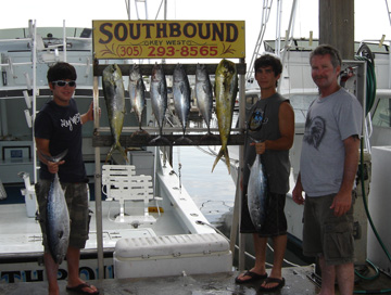 End of a good day fishing Key West aboard charter boat Southbound