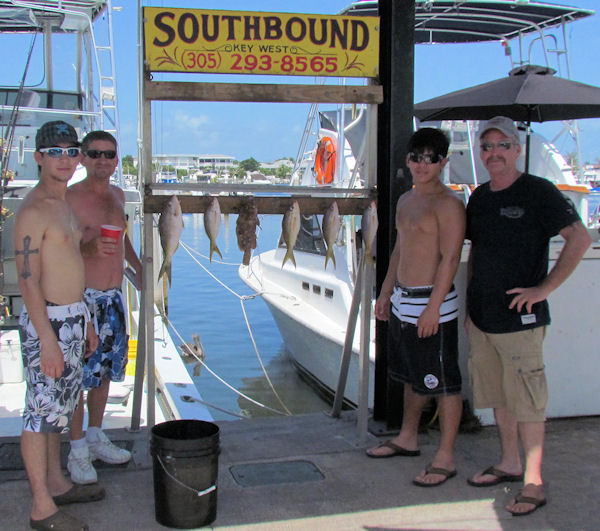 Yellow Tail and Gray Snapper caught in Key West fishing on charter boat Southbound from Charter Boat Row