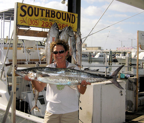 Kingfish caught in Key West fisihing on charter boat Southbound from Charter Boat Row, Key West