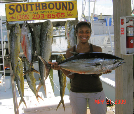 Black Fin Tuna caught fishing Key West on charter boat Southbound