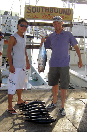 Bonitos caught fishing on Charter Boat Southbound in Key West Florida
