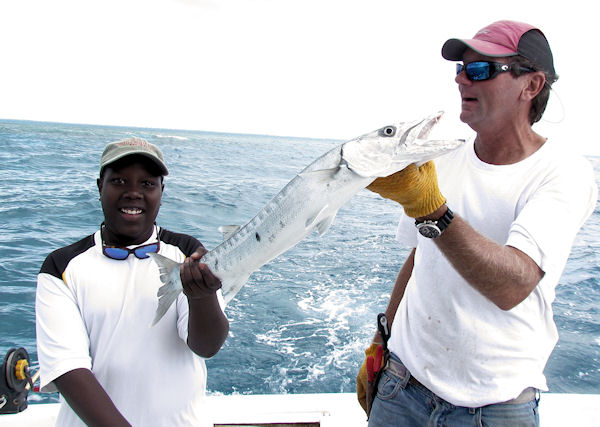 Barracudal caught fishing in Key West on Charter Boat Southbound from Charter Boat Row Key West