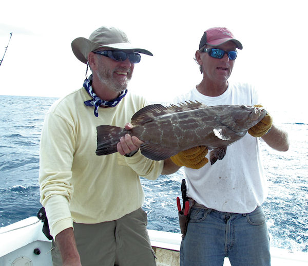 Black Grouperl caught and released fishing in Key West on Charter Boat Southbound from Charter Boat Row Key West