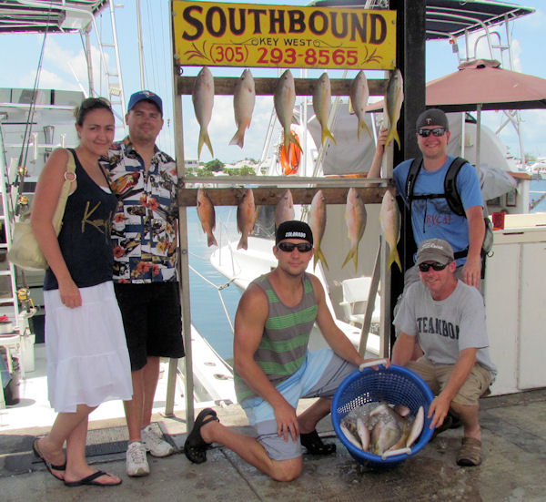 Yellow Tail snapper caught in Key West fishing on charter boat Southbound from Charter Boat Row
