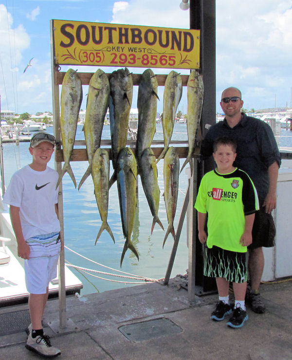 dolphin caught in Key West fishing on charter boat Southbound