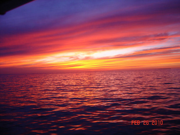 Spectacular Sunset we saw on the ride home from fishing Key West Florida on Key West charter sportfishing boat Southbound from Charter Boat Row