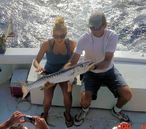 Barracuda caught in Key West fishing on Key West Charter Fishing boat Southbound from Charter Boat Row, Key West