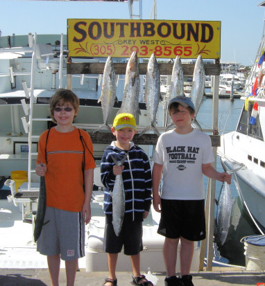 Family fun fisihing Key West waters aboard charter boat Southbound