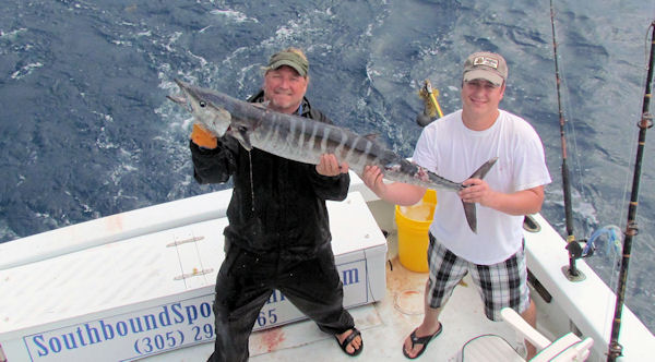 Wahoo caught fishing in Key West on Charter Boat Southbound from Charter Boat Row Key West