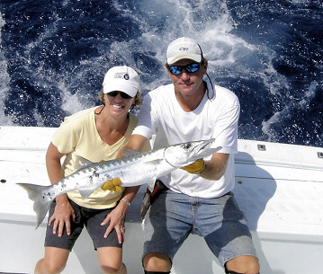 Barracuda caugh fishing Key West Florida on charter boat Southbound