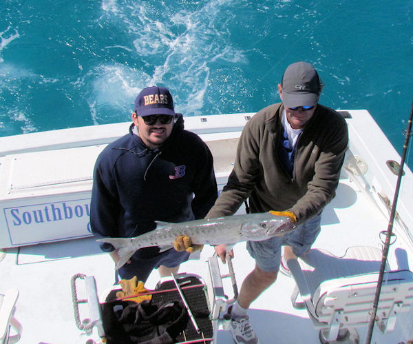 Barracuda caught fishing Key West on charter boat Southbound from Charter Boat Row Key West