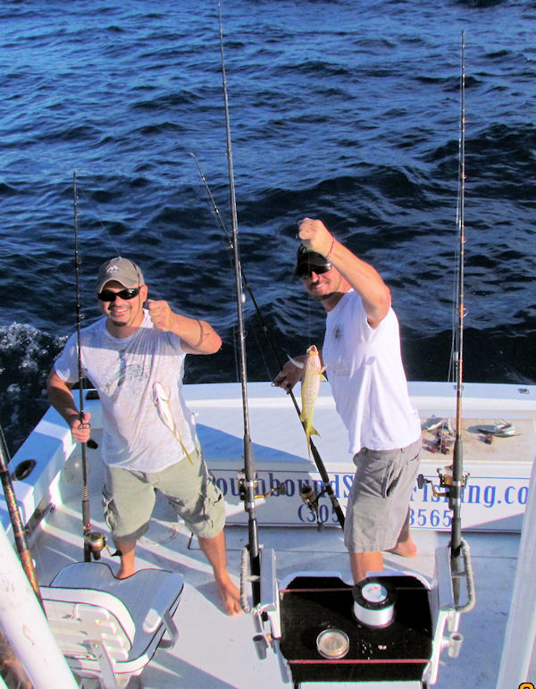 Yellow Tails were bitingBig in Key West fishing on charter boat Southbound from Charter Boat Row