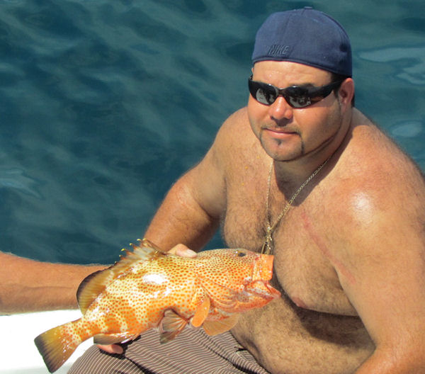 Strawberry Grouper caught and released in Key West fishing on charter boat Southbound from Charter Boat Row