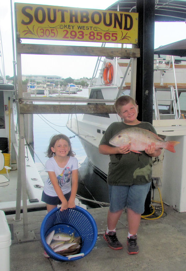 Big Mutton snapper and some yellow tail snapper caught in Key West fishing on charter boat Southbound from Charter Boat Row