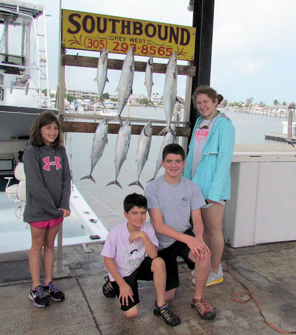 Bonitos, KIngfish and Cero Mackerel caught fishing Key West on charter boat Southbound from Charter Boat Row Key West
