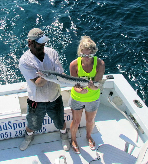 Barracuda Caught in Key West fishing on charter boat Southbound