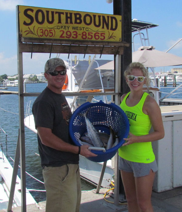 Mackerl and snapper Caught in Key West fishing on charter boat Southbound