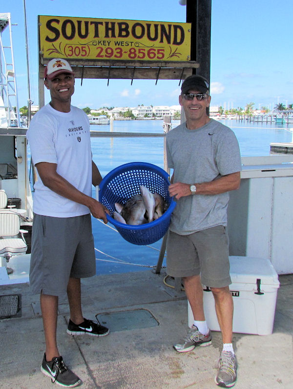 Yellow tail snapper Caught in Key West fishing on charter boat Southbound