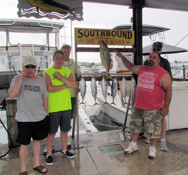 Big Yellow Jack and Bonitos Caught in Key West fishing on charter boat Southbound