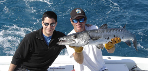 Big Barracuda caught deep sea fishing in Key West, Florida on Charter boat Southbound from Charter Boat Row, Key West