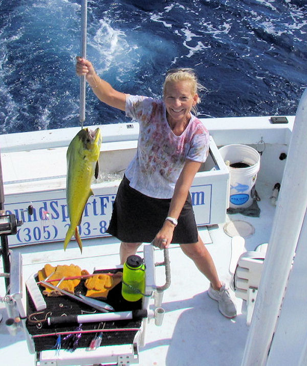 Dolphin caught fishing Key West on charter boat Southbound from Charter Boat Row Key West
